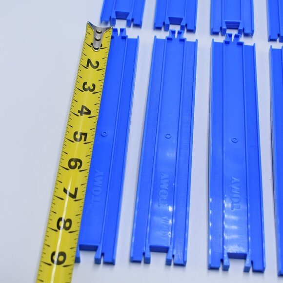 2001 Tony Plarail Thomas & Friends 15 x Blue Straight Plastic Tracks Vintage - Picture 8 of 9